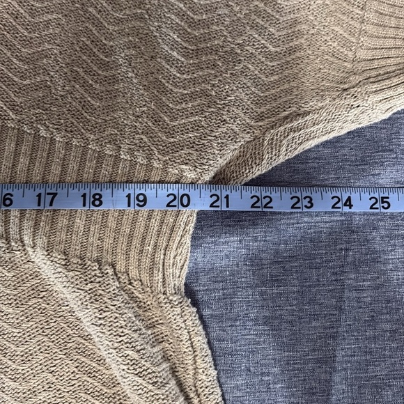 Women’s Calvin Klein Size XL 100% Cotton Cowl Neck Short Sleeve Brown Sweater - Picture 4 of 6